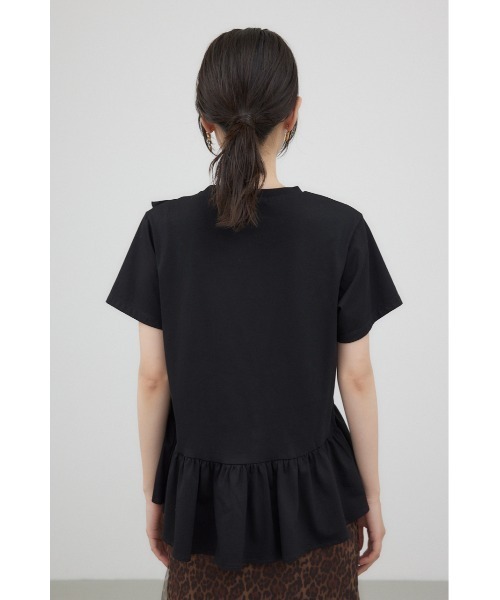 tシャツ フリルシャーリングプルオーバー レディース フリルシャーリングプルオーバー（Tシャツ/カットソー）｜crie