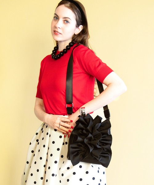 TOUJOURS 2019SS N.15 プリント ショルダーバッグ セール】 トリ ショルダーバッグ （ショルダーバッグ