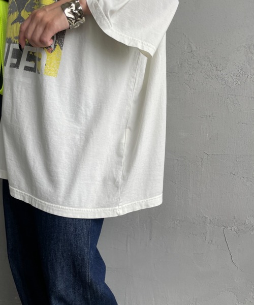 REMI RELIEF（レミレリーフ）の「[REMI RELIEF/レミレリーフ] 別注 ビッグシルエット SP加工プリントTシャツ（Tシャツ/カットソー・レディース・オフホワイト/ネイビー・M/S）」の19枚目の写真