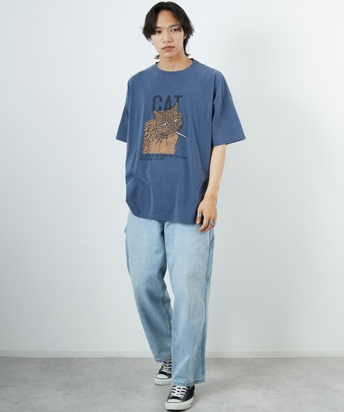 REMI RELIEF ビッグシルエット SP加工 猫Tシャツ ユニセックス REMI RELIEF（レミ レリーフ） Tシャツ プリントロンT HARD SP加工20