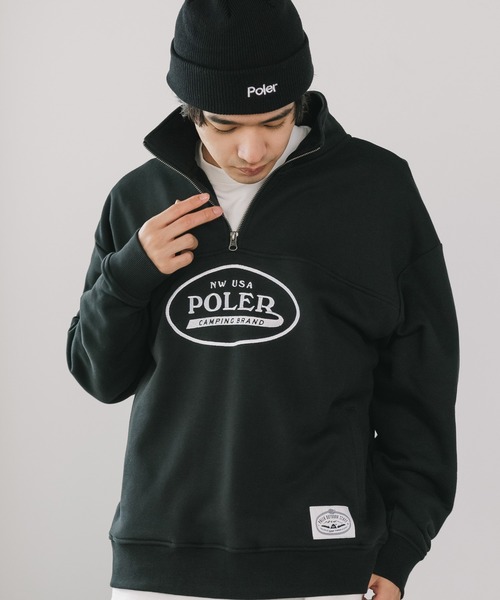 セール】POLeR/ポーラー HEAVY WEIGHT HALF ZIP ハーフジップ