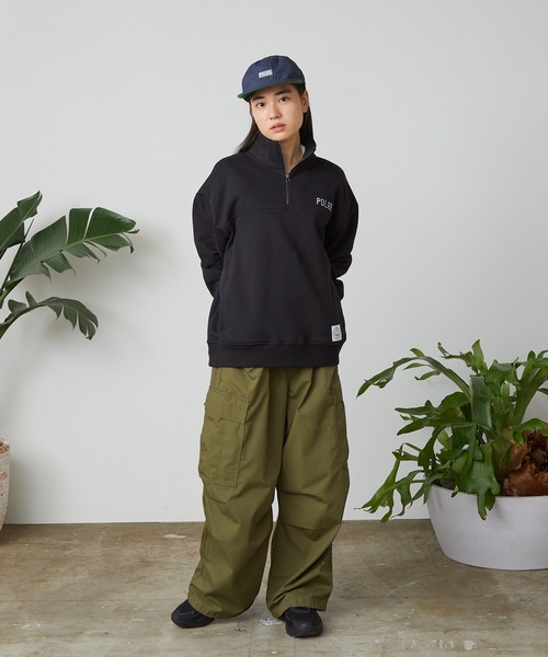 セール】POLeR/ポーラー HEAVY WEIGHT HALF ZIP ハーフジップ