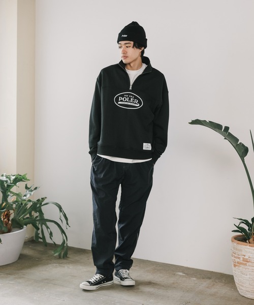 セール】POLeR/ポーラー HEAVY WEIGHT HALF ZIP ハーフジップ