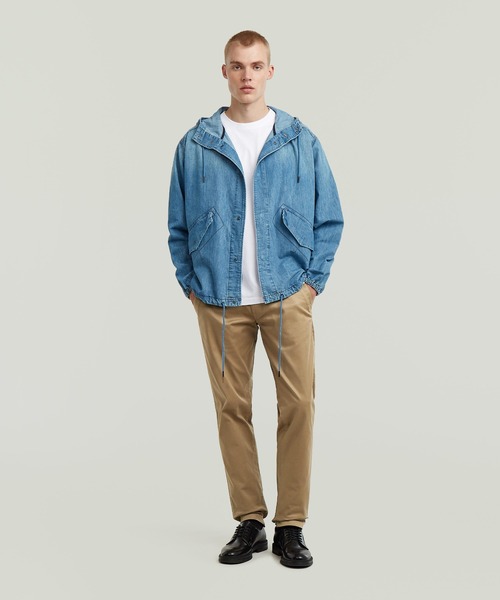 G-STAR(ジースター)の「Hooded Denim Jacket/ミリタリーディテールパーカーデニムジャケット(デニムジャケット・メンズ・インディゴブルー・SMALL/MEDIUM/LARGE/X-SMALL)」の5枚目の写真