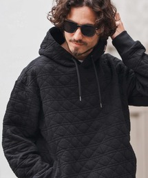 mpa3852-quilted side zip hoody with heart patch サイドジップパーカー