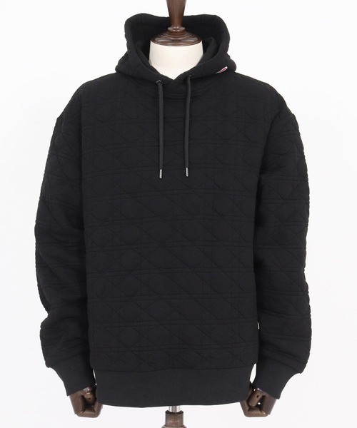 1minute 1second（ワンミニットワンセカンド）の「mpa3852-quilted side zip hoody with heart patch サイドジップパーカー（パーカー・メンズ・ブラック/チャコール・S/M/L/XL）」の21枚目の写真