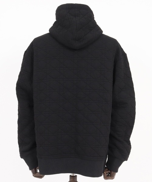 1minute 1second（ワンミニットワンセカンド）の「mpa3852-quilted side zip hoody with heart patch サイドジップパーカー（パーカー・メンズ・ブラック/チャコール・S/M/L/XL）」の22枚目の写真