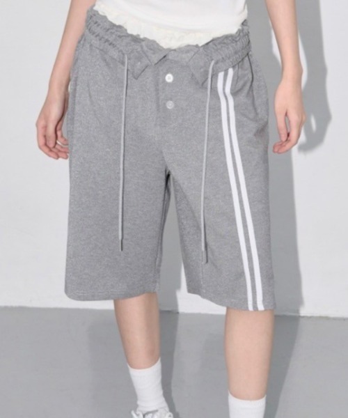 【FANCY CLUB】人気/送料関税込★BUTTON-UP BERMUDA SWEATPANTS NASTY FANCY CLUB】BUTTON-UP BERMUDA SWEATPANTS（スウェット