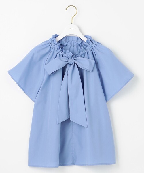 ANY SIS(エニィスィス)の「【洗える】ギャザーネック ブラウス(シャツ/ブラウス・レディース・スカイブルー系/ダークブラウン系1・2)」の9枚目の写真