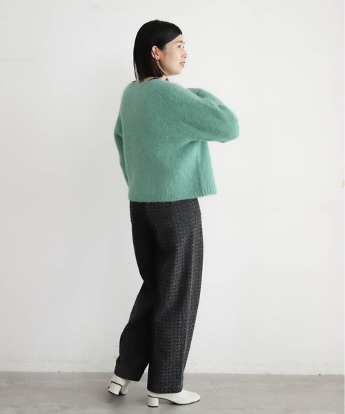 NOMBRE IMPAIR(ノンブルアンペール)の「アルパカシャギー ショートカーデ(カーディガン/ボレロ・レディース・ライトグレー/グリーン/ピンク/ブラウン/ネイビー/オレンジ/キナリ・FREE)」の20枚目の写真