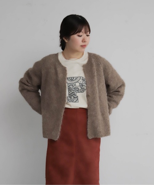 アルパカシャギー ショートカーデ | NOMBRE IMPAIR