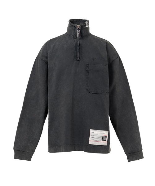 Amateur Sewn Like Half Zip-up Long Sleeve T-shirt（Tシャツ