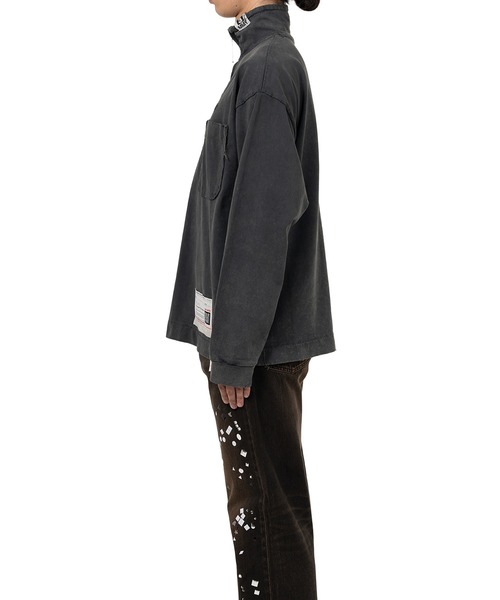 Amateur Sewn Like Half Zip-up Long Sleeve T-shirt（Tシャツ