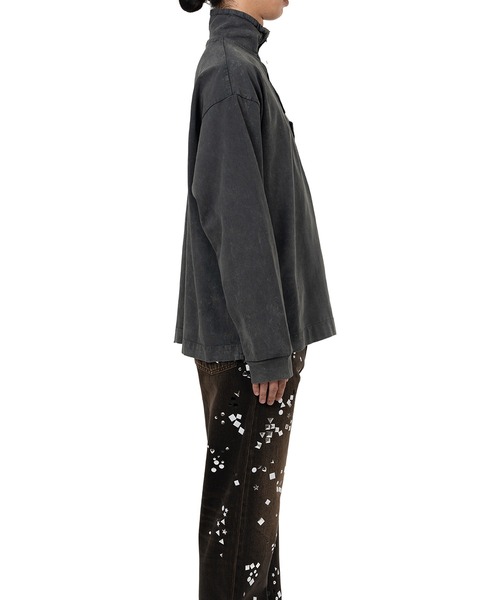 Maison MIHARA YASUHIRO（メゾンミハラヤスヒロ）の「Amateur Sewn Like Half Zip-up Long Sleeve T-shirt（Tシャツ/カットソー・メンズ・ブラック/グレー・44/46/48）」の7枚目の写真