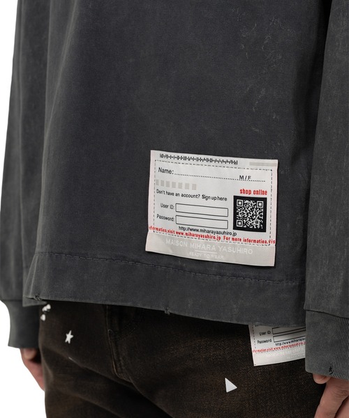 Maison MIHARA YASUHIRO（メゾンミハラヤスヒロ）の「Amateur Sewn Like Half Zip-up Long Sleeve T-shirt（Tシャツ/カットソー・メンズ・ブラック/グレー・44/46/48）」の10枚目の写真