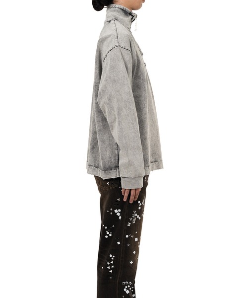 Maison MIHARA YASUHIRO（メゾンミハラヤスヒロ）の「Amateur Sewn Like Half Zip-up Long Sleeve T-shirt（Tシャツ/カットソー・メンズ・ブラック/グレー・44/46/48）」の13枚目の写真