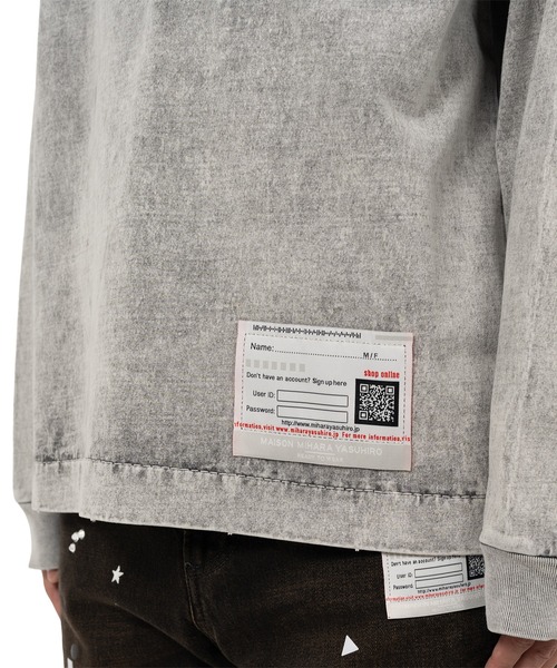 Maison MIHARA YASUHIRO（メゾンミハラヤスヒロ）の「Amateur Sewn Like Half Zip-up Long Sleeve T-shirt（Tシャツ/カットソー・メンズ・ブラック/グレー・44/46/48）」の15枚目の写真