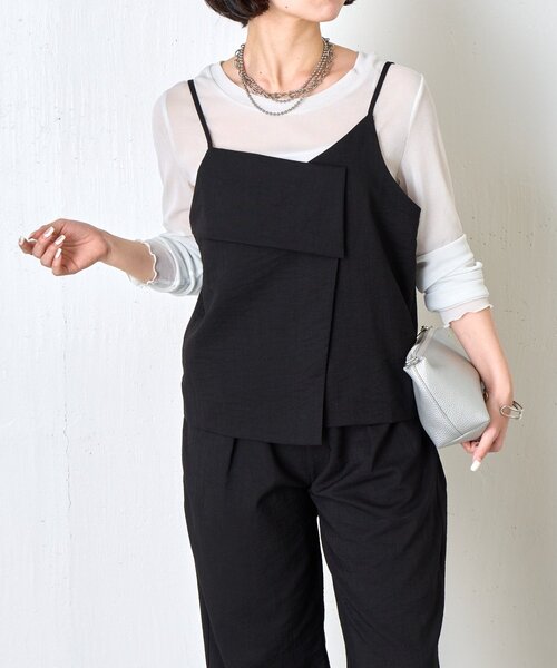 Jena espace merveilleux（ジェナ　エスパスメルヴェイユ）の「キャミビスチェセットアップ（ワンピース・レディース・ブラック/ベージュ・FREE）」の7枚目の写真