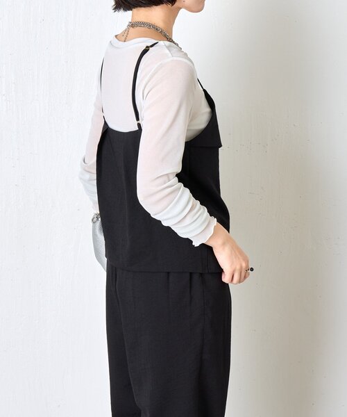 Jena espace merveilleux（ジェナ　エスパスメルヴェイユ）の「キャミビスチェセットアップ（ワンピース・レディース・ブラック/ベージュ・FREE）」の10枚目の写真