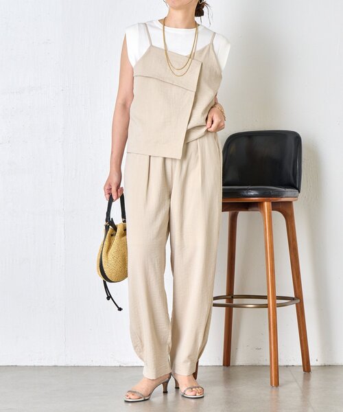 Jena espace merveilleux（ジェナ　エスパスメルヴェイユ）の「キャミビスチェセットアップ（ワンピース・レディース・ブラック/ベージュ・FREE）」の14枚目の写真