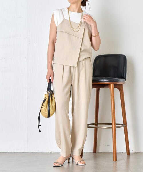 Jena espace merveilleux（ジェナ　エスパスメルヴェイユ）の「キャミビスチェセットアップ（ワンピース・レディース・ブラック/ベージュ・FREE）」の17枚目の写真