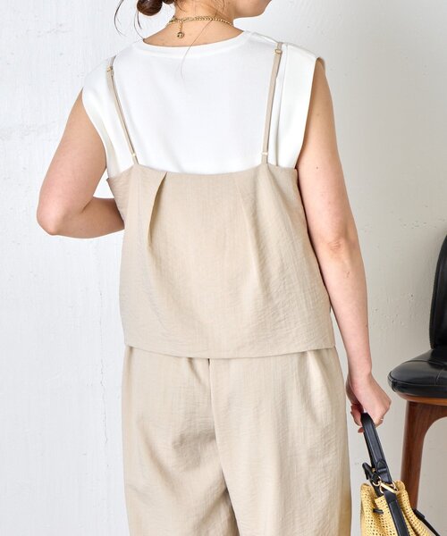 Jena espace merveilleux（ジェナ　エスパスメルヴェイユ）の「キャミビスチェセットアップ（ワンピース・レディース・ブラック/ベージュ・FREE）」の19枚目の写真