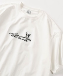 【84】アニマルフェイス & メッセージ刺繍 半袖Tシャツ/オーバーサイズ
