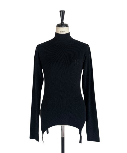 HONEY MI HONEY（ハニーミーハニー）の「garter high neck knit（ニット/セーター・レディース・アイボリー/ブラック/ベージュ・FREE）」の4枚目の写真