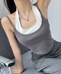 LYEON（リヨン）の「レイヤードホルタータンクトップ/キャミソール（タンクトップ）」