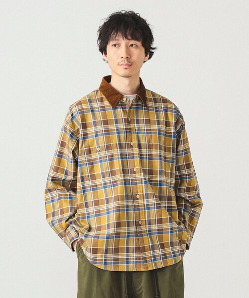 BEAMS（ビームス）の「チェック ワークシャツ（シャツ/ブラウス・メンズ・オリーブ/ベージュ・S/M/L/XL）」の6枚目の写真