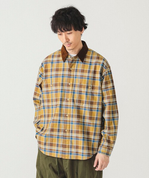 BEAMS（ビームス）の「チェック ワークシャツ（シャツ/ブラウス・メンズ・オリーブ/ベージュ・S/M/L/XL）」の7枚目の写真
