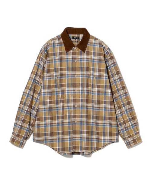BEAMS（ビームス）の「チェック ワークシャツ（シャツ/ブラウス・メンズ・オリーブ/ベージュ・S/M/L/XL）」の8枚目の写真