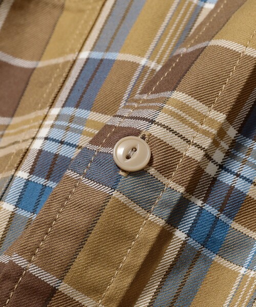 BEAMS（ビームス）の「チェック ワークシャツ（シャツ/ブラウス・メンズ・オリーブ/ベージュ・S/M/L/XL）」の10枚目の写真