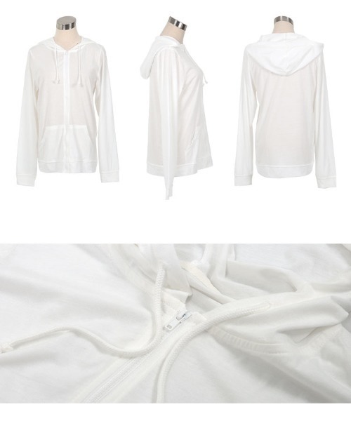 KOBE LETTUCE（コウベレタス）の「[ S M L XL UVカット ] スタンダードパーカー（パーカー・レディース・キャメル/ネイビー/杢グレー/オフホワイト/ブラック・L/XL/S/M）」の15枚目の写真