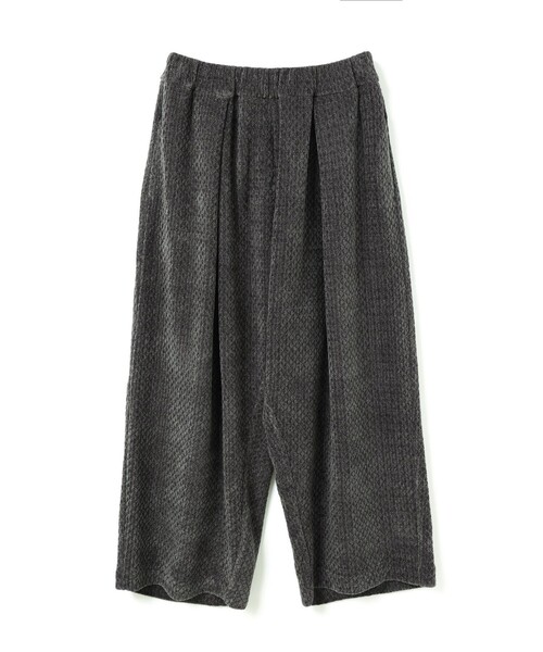 mizuiroind（ミズイロインド）の「mizuiro ind ベロアジャカードタックパンツ（その他パンツ・レディース・ブラック系その他/グレー/ブラック/グレー系その他・FREE）」の4枚目の写真