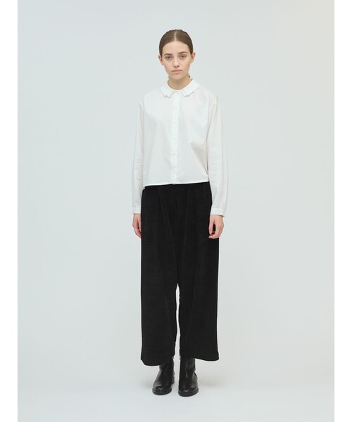 mizuiroind（ミズイロインド）の「mizuiro ind ベロアジャカードタックパンツ（その他パンツ・レディース・ブラック系その他/グレー/ブラック/グレー系その他・FREE）」の3枚目の写真