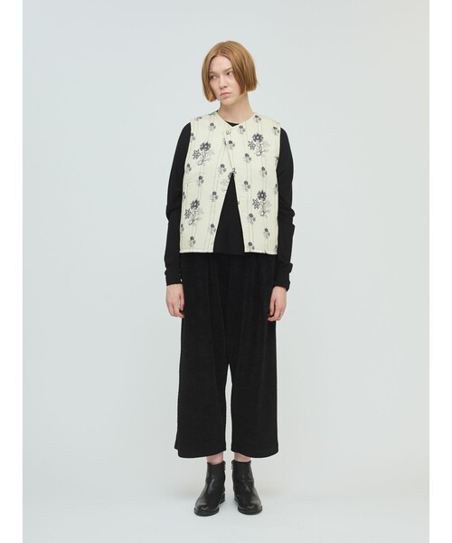 mizuiroind（ミズイロインド）の「mizuiro ind ベロアジャカードタックパンツ（その他パンツ・レディース・ブラック系その他/グレー/ブラック/グレー系その他・FREE）」の20枚目の写真