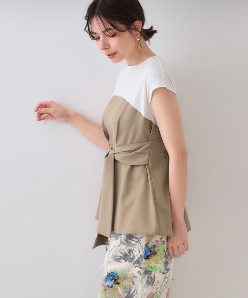 OPAQUE.CLIP(オペークドットクリップ)の「ビスチェドッキングカットソー【洗濯機洗い可】(Tシャツ/カットソー・レディース・グレー系4/ブラック系4/ベージュ系4・38/40/42)」の12枚目の写真