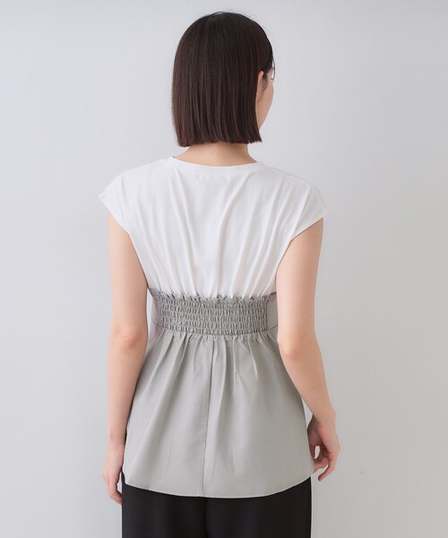 OPAQUE.CLIP(オペークドットクリップ)の「ビスチェドッキングカットソー【洗濯機洗い可】(Tシャツ/カットソー・レディース・グレー系4/ブラック系4/ベージュ系4・38/40/42)」の18枚目の写真