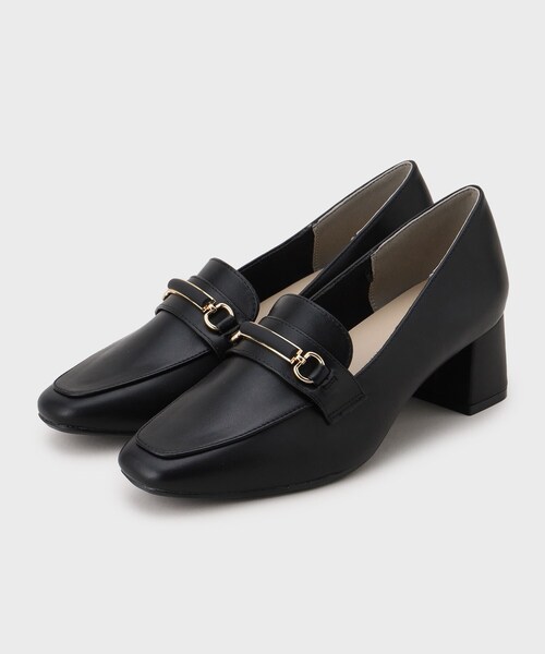 index(インデックス)の「ビット付きヒールローファー(パンプス・レディース・ベージュ/ブラック・01/02/03)」の2枚目の写真