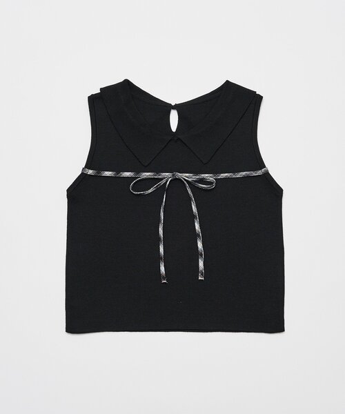 OLIVE des OLIVE（オリーブデオリーブ）の「ノースリリボンニット（ニット/セーター・レディース・ブラック/トップグレー/オフホワイト・FREE）」の20枚目の写真