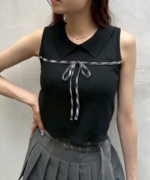 OLIVE des OLIVE | ノースリリボンニット(ニット/セーター)