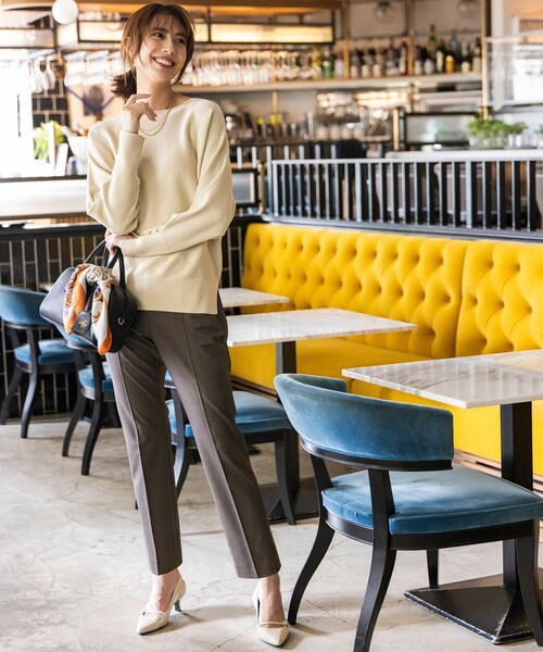 ANY SIS（エニィスィス）の「ウーステッドエステル テーパード パンツ（その他パンツ・レディース・グレー系/ネイビー系/イエロー系・SMALL/MEDIUM/LARGE）」の6枚目の写真