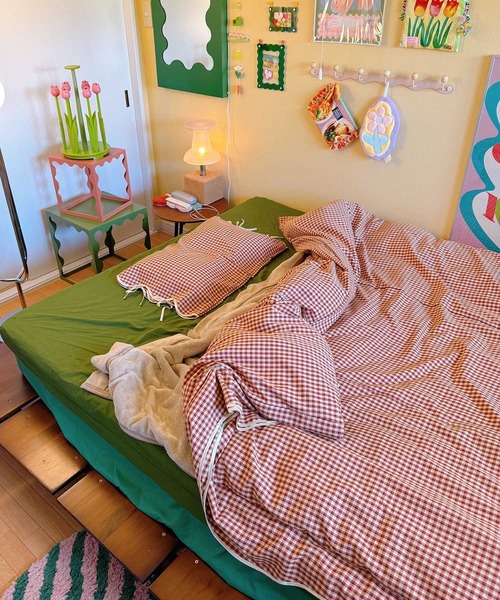 Casselini(キャセリーニ)の「Casselini HOME(キャセリーニ ホーム)ストライプ布団カバーセット(シングル)(寝具・レディース・ブルー/コーラル/レッド/ピンク/アイボリー/ブラック/ピンク系その他/ボルドー/サックスブルー・FREE)」の7枚目の写真