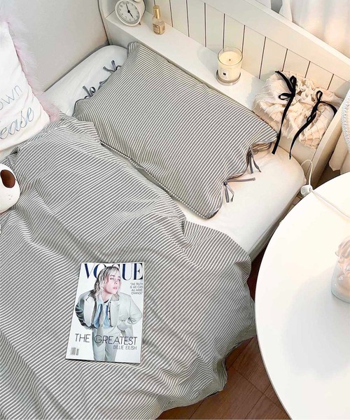 Casselini HOME(キャセリーニ ホーム)ストライプ布団カバーセット