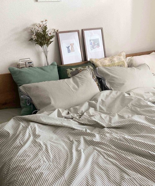 Casselini HOME(キャセリーニ ホーム)ストライプ布団カバーセット