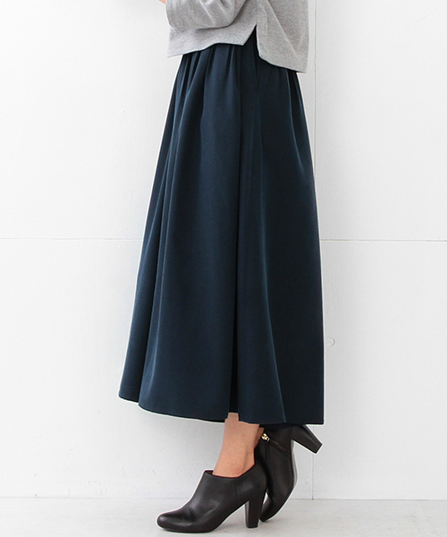 BEAMS LIGHTS Women's（ビームスライツ ウィメンズ）の「BEAMS LIGHTS / ワイドギャザー ガウチョ（その他パンツ・レディース・ブラウン系その他/その他1/ネイビー・36/38）」の22枚目の写真