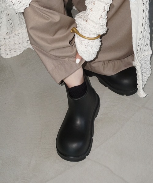 ボリュームラウンド ショートブーツ chs25a012-ファッション通販