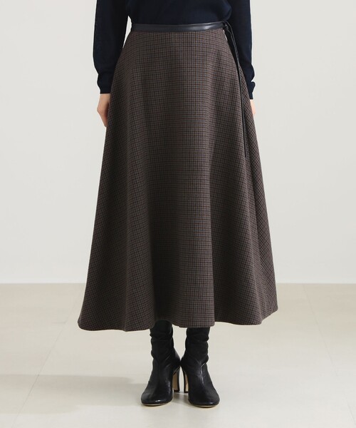 AK+1 / ウール チェック フレアスカート（スカート）｜Demi-Luxe BEAMS