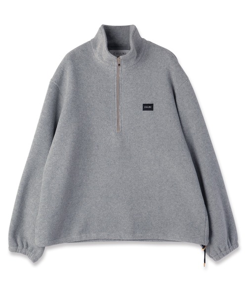 CULLNI(クルニ)の「Half Zip High Neck Embroidery Patch Fleece Drawstring Pullover(ニット/セーター・メンズ・ブラック/ベージュ/グレー・0/2/1)」の11枚目の写真
